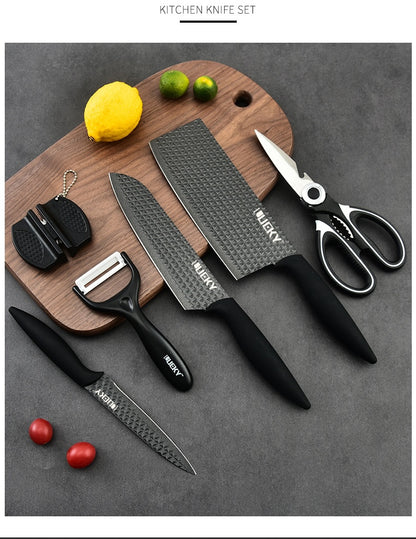 Messerblock Küchenmesser Edelstahl Messer Set 7-teilig Profi Schere & Schäler