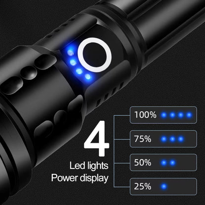 LED Taschenlampe Polizei Swat Cree Zoom 500 Meter Leuchtweite 1x PowerAkku USB