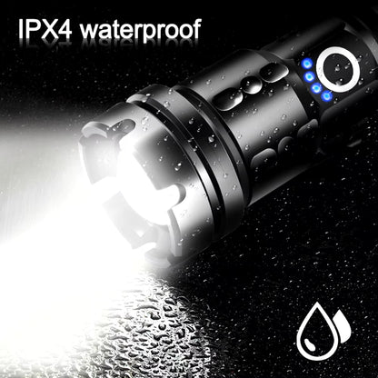 LED Taschenlampe Polizei Swat Cree Zoom 500 Meter Leuchtweite 1x PowerAkku USB