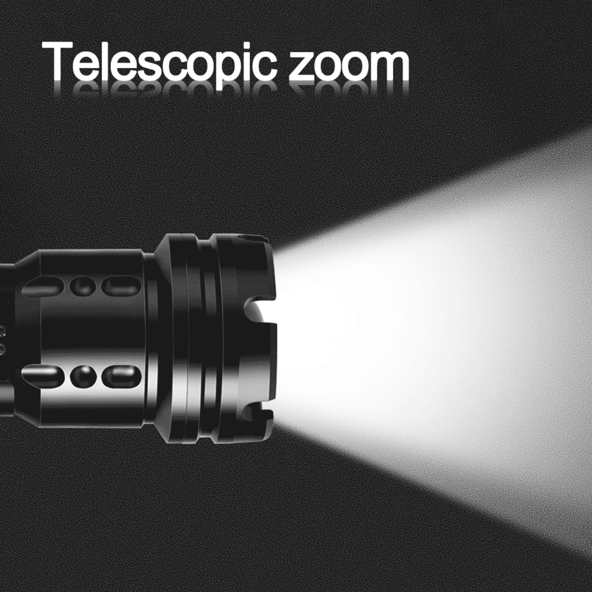 LED Taschenlampe Polizei Swat Cree Zoom 500 Meter Leuchtweite 1x PowerAkku USB