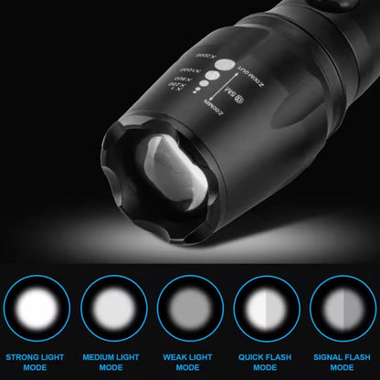 LED Taschenlampe Polizei Swat wiederaufladbar Zoom Power inkl. Akku Ladegerät