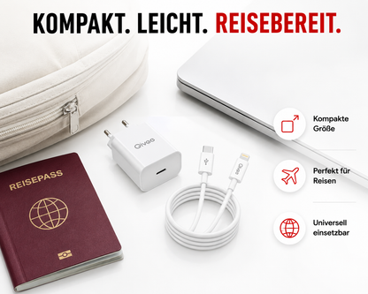 Ladekabel Schnell Ladegerät USB C für iPhone 11, 12, 13, 14 Pro, Max, Adapter