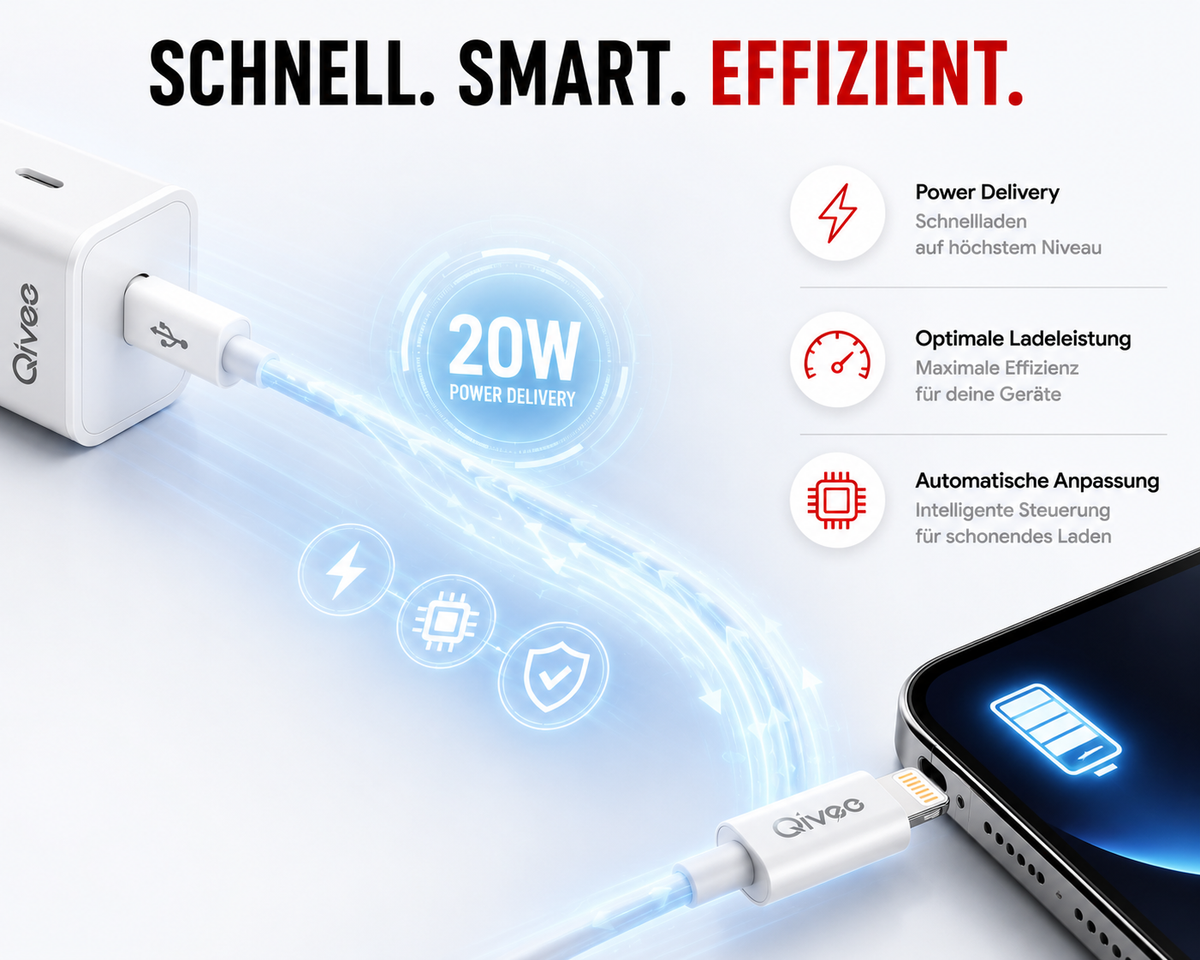 Ladekabel Schnell Ladegerät USB C für iPhone 11, 12, 13, 14 Pro, Max, Adapter