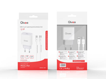 Ladekabel Schnell Ladegerät USB C für iPhone 11, 12, 13, 14 Pro, Max, Adapter