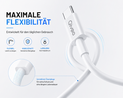 Ladekabel USB Typ C Schnell Datenkabel für Samsung Apple Handy Schnellladekabel