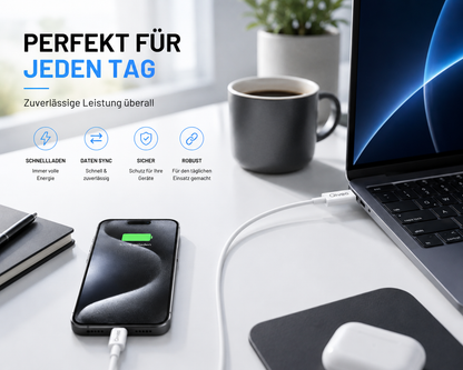 Ladekabel USB Typ C Schnell Datenkabel für Samsung Apple Handy Schnellladekabel