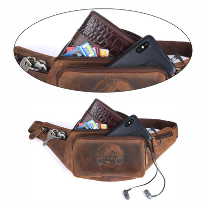Leder Bauchtasche Gürteltasche Sport Hüfttasche Umhängetasche Crossbag Tasche