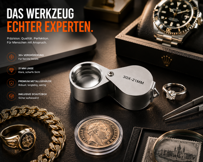 Lupe Leselupe 30 Fach Vergrößerung Vergrößerungsglas Handlupe Juwelierlupe Mini