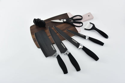 Messerblock Küchenmesser Edelstahl Messer Set 8-teilig Profi Schere & Schäler