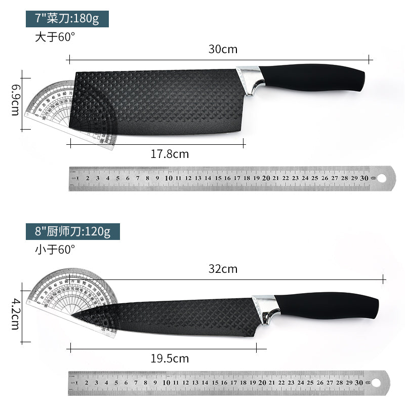 Messerblock Küchenmesser Edelstahl Messer Set 8-teilig Profi Schere & Schäler
