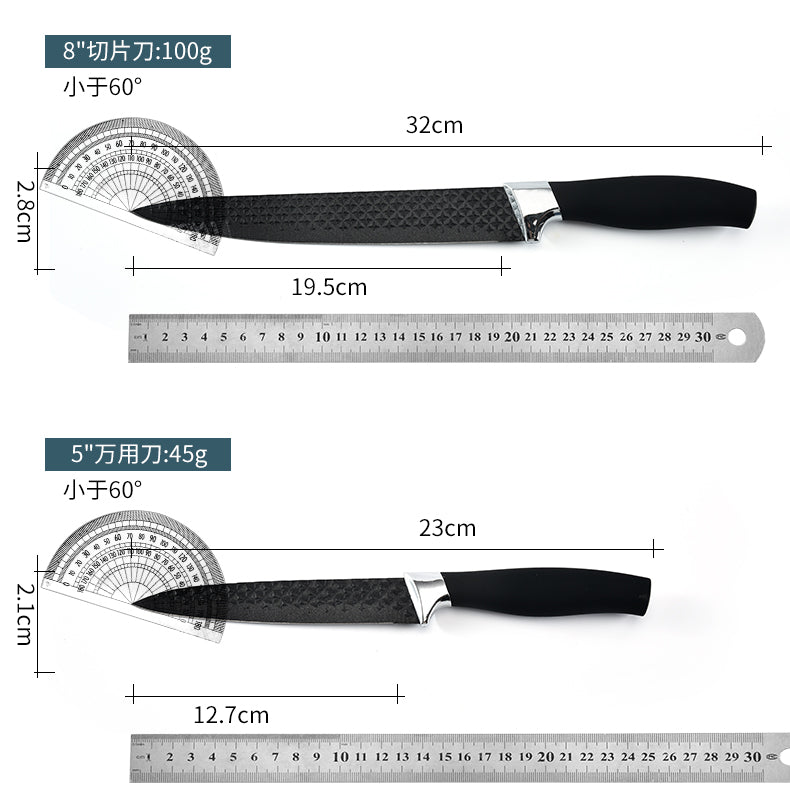 Messerblock Küchenmesser Edelstahl Messer Set 8-teilig Profi Schere & Schäler