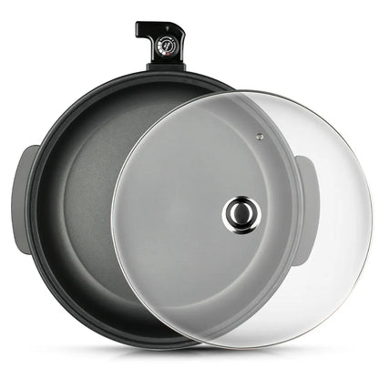 Multifunktions-Pfanne Pizzapfanne Elektro mit Deckel Elektrisch 42 x 9 cm 1500W