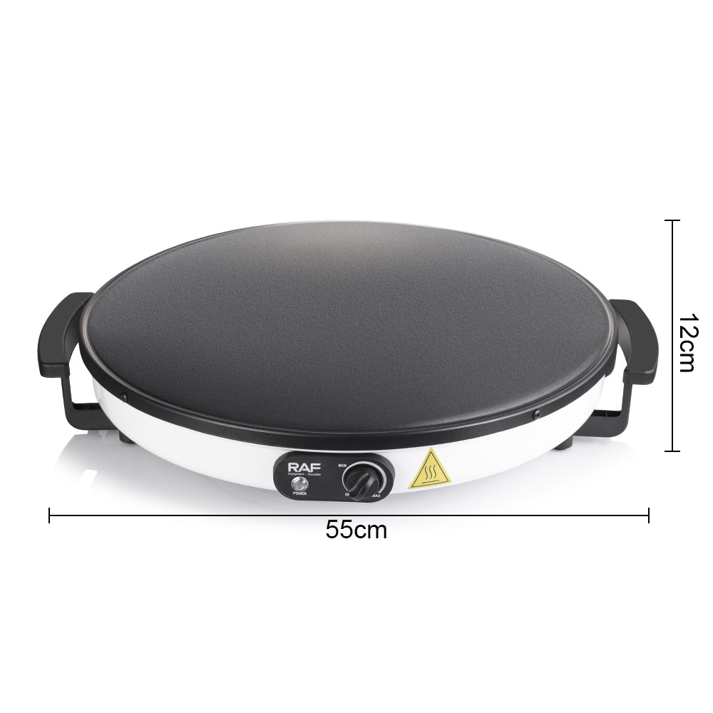 Crepes Maker Fladenbäcker elektrisch 45 cm – Pfannkuchen mit Antihaft-Platte, 2000 W Plancha