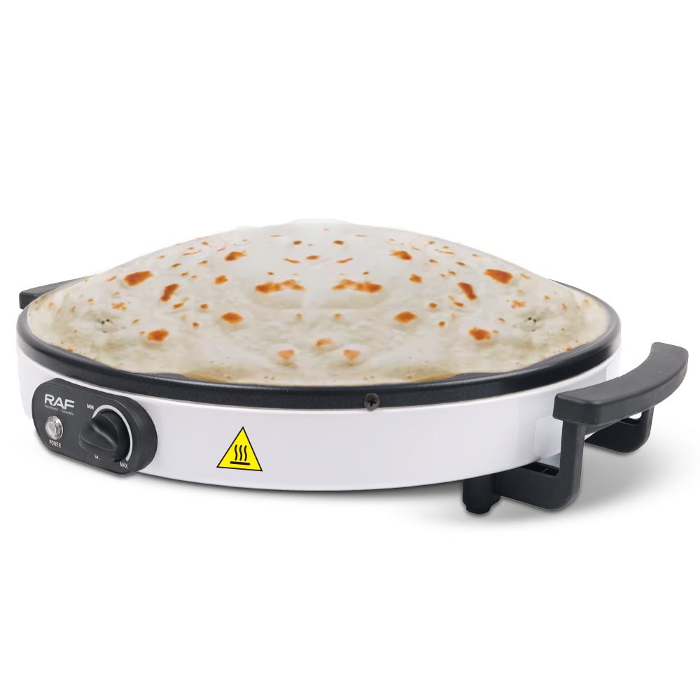 Crepes Maker Fladenbäcker elektrisch 45 cm – Pfannkuchen mit Antihaft-Platte, 2000 W Plancha