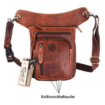 Leder Beintasche Motorrad Herren Damen Tasche Beinbeutel Vintage Pedro