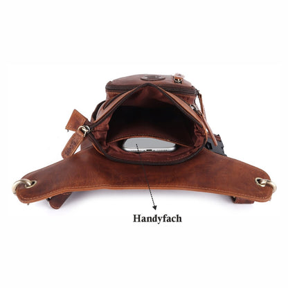 Leder Beintasche Motorrad Herren Damen Tasche Beinbeutel Vintage Pedro