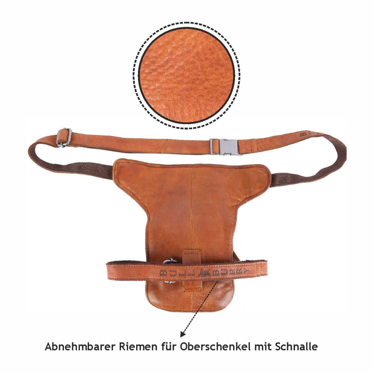 Beintasche Motorrad Herren Damen Echt Leder Tasche Beinbeutel Vintage Bull Burry