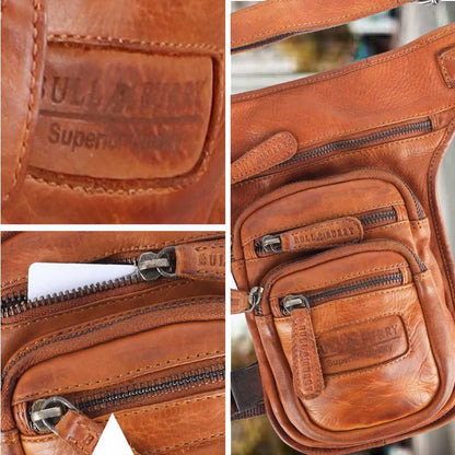 Beintasche Motorrad Herren Damen Echt Leder Tasche Beinbeutel Vintage Bull Burry