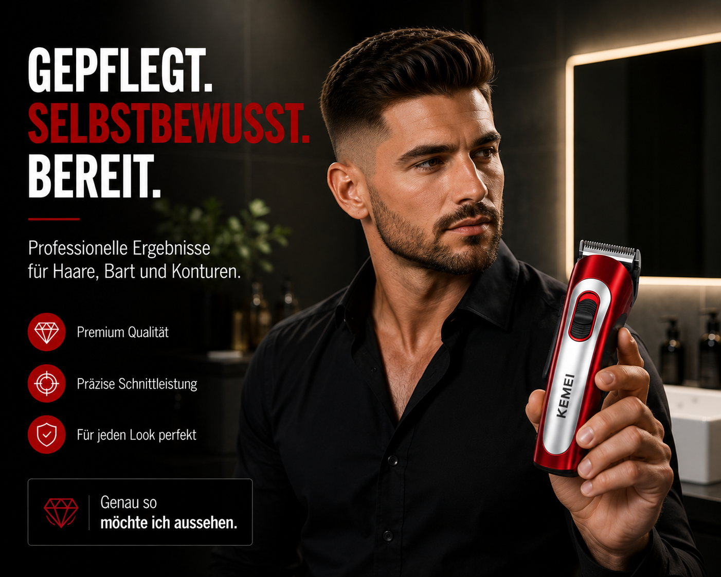 Profi Haarschneidemaschine Bartschneider Trimmer Keramik Rasierer Haarschneider