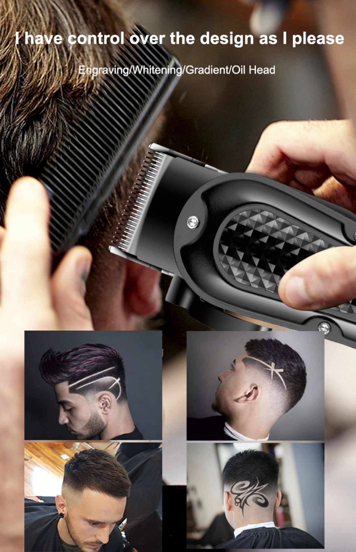 Profi Haarschneidemaschine Haarschneider Trimmer Rasierer Bart Clipper Hair Akku