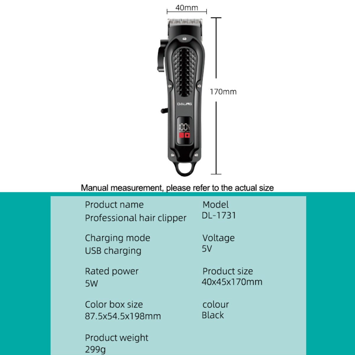 Profi Haarschneidemaschine Haarschneider Trimmer Rasierer Bart Clipper Hair Akku