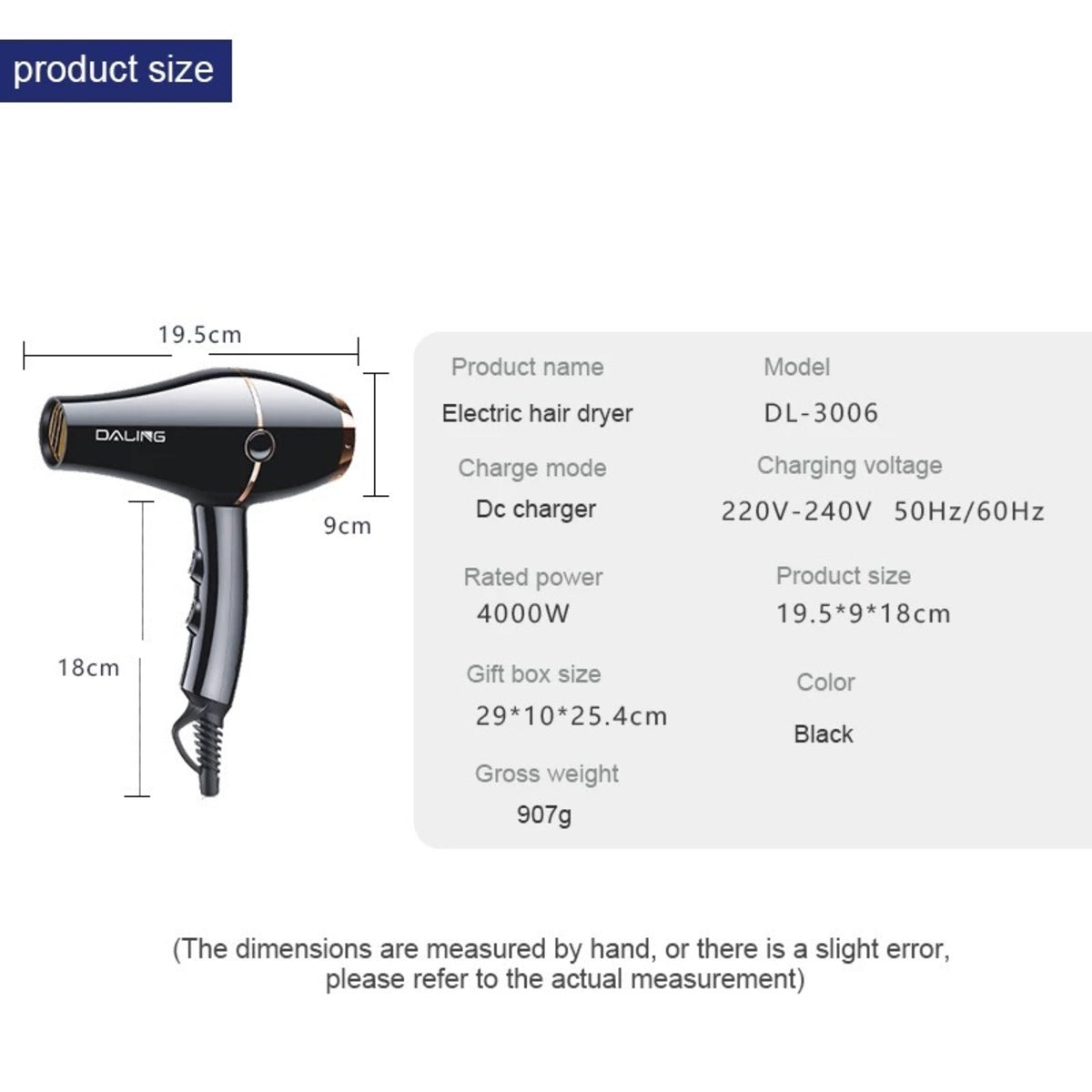 Profi Haartrockner 3000W Haarföhn Föhn Fön Haare Trockner Dryer Haarfön Diffusor