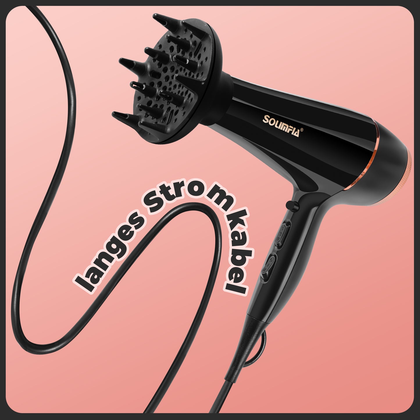 Haartrockner Haarföhn Föhn Fön Profi Trockner Hair Dryer Haarfön Diffusor 3000W