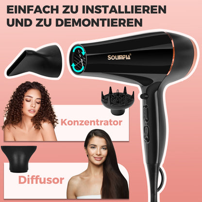 Haartrockner Haarföhn Föhn Fön Profi Trockner Hair Dryer Haarfön Diffusor 3000W