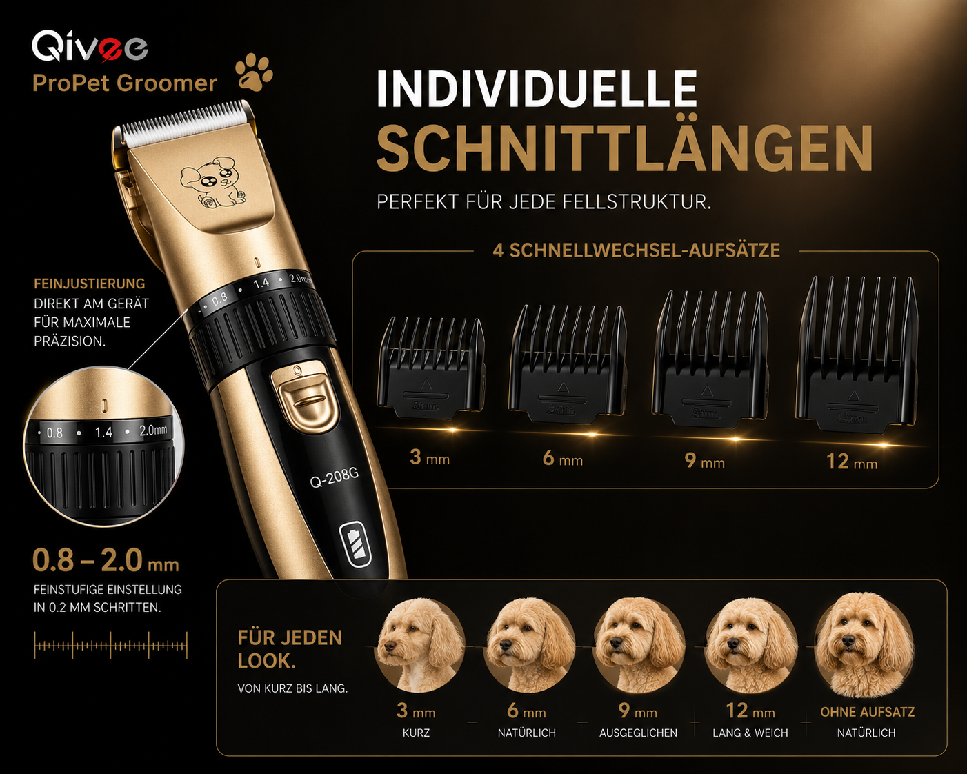 Profi Schermaschine Hunde Tierhaarschneidemaschine Leise Tierhaarschneider Haar