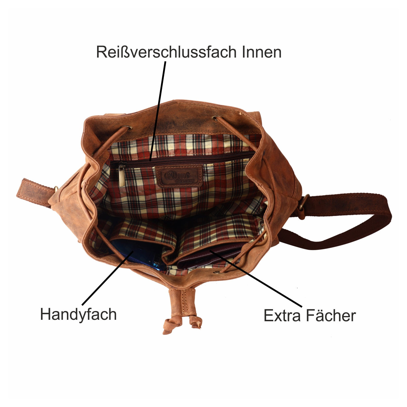 Leder Rucksack Laptop-Tasche Retro Segeltuch Vintage Daypack Lozano