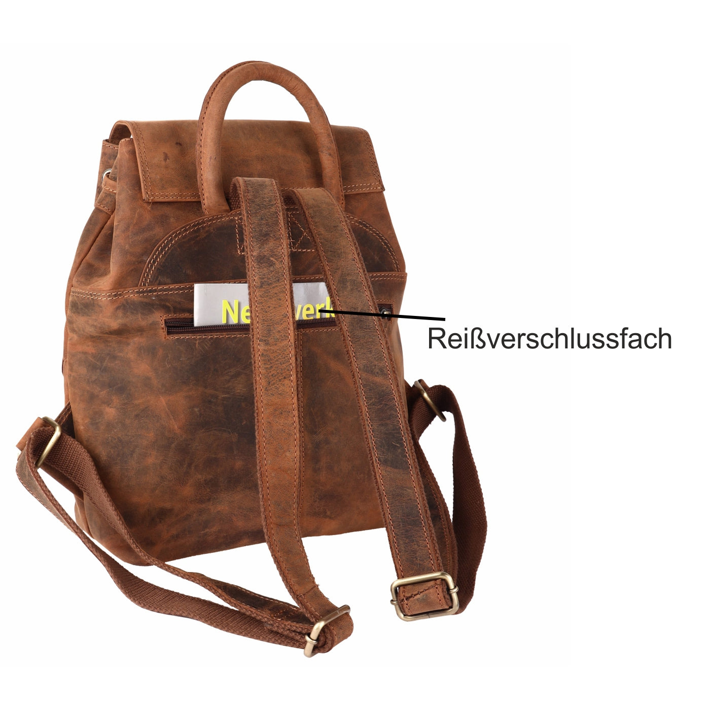 Leder Rucksack Laptop-Tasche Retro Segeltuch Vintage Daypack Lozano
