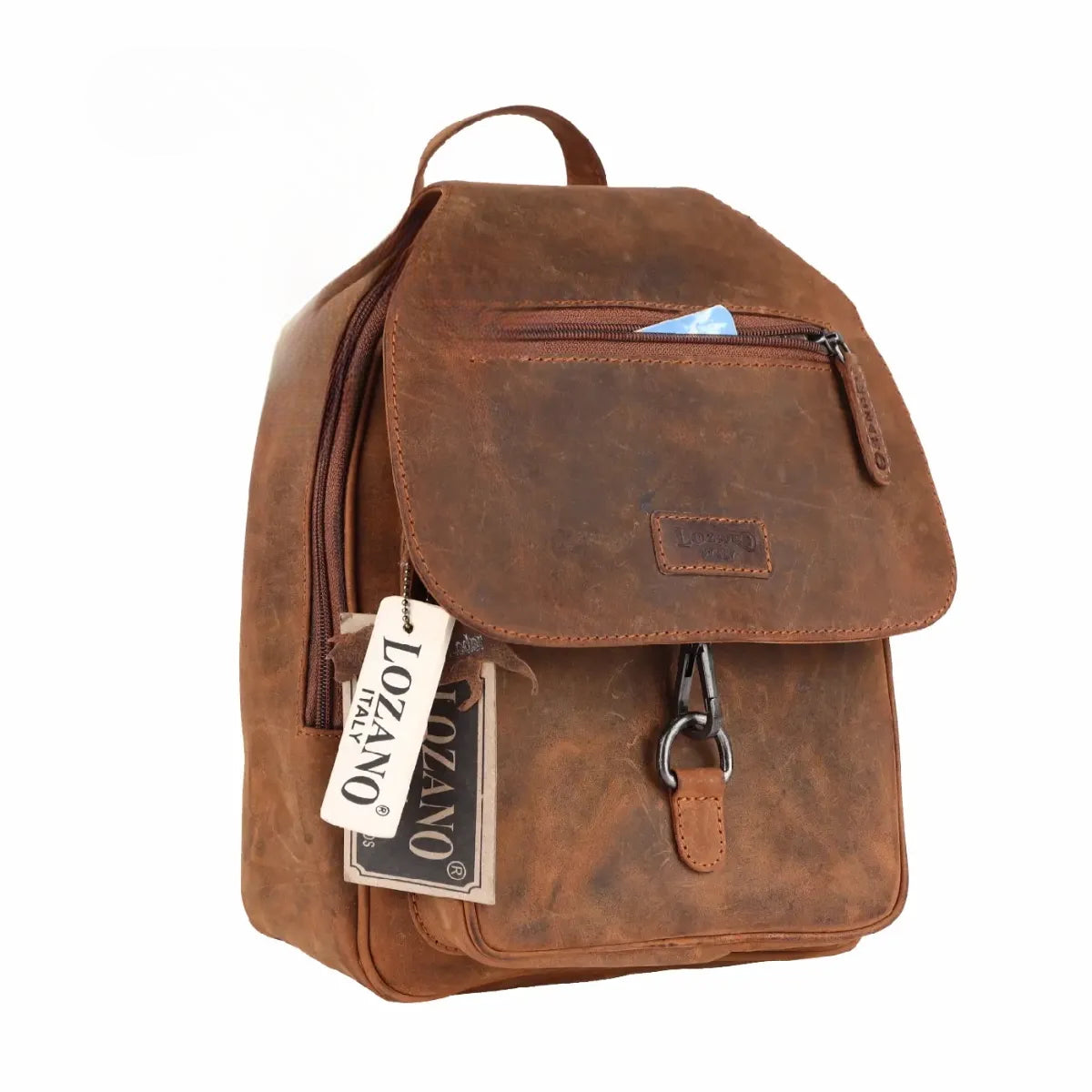 Leder Rucksack Laptop-Tasche Retro Segeltuch Vintage Daypack Lozano