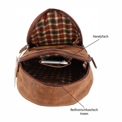Leder Rucksack Laptop-Tasche Retro Segeltuch Vintage Daypack Lozano