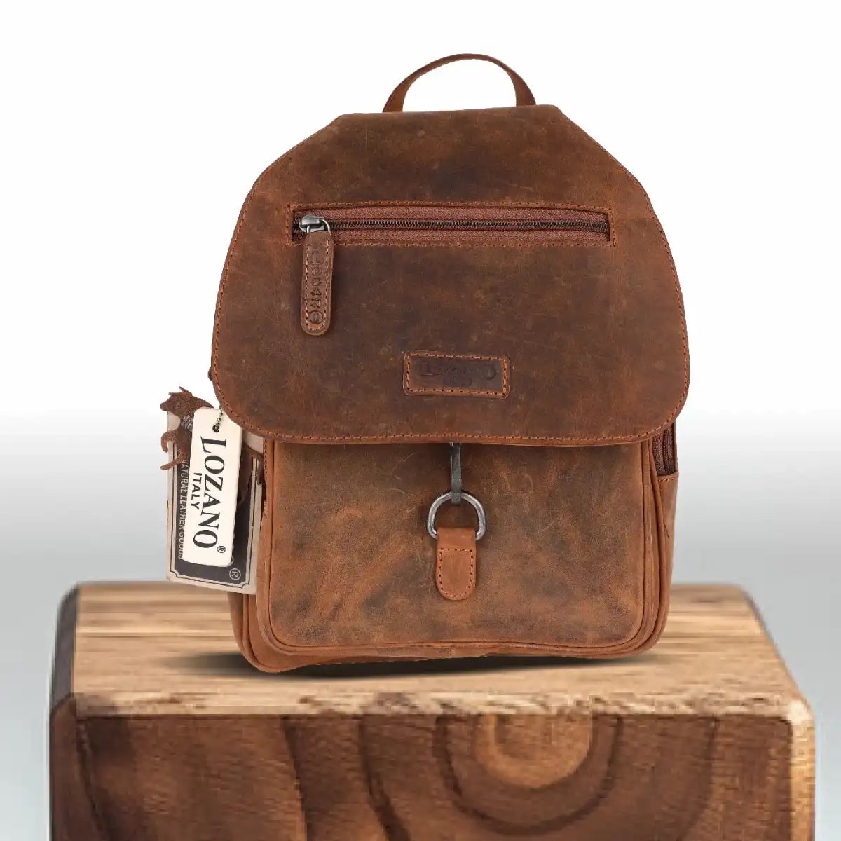 Leder Rucksack Laptop-Tasche Retro Segeltuch Vintage Daypack Lozano