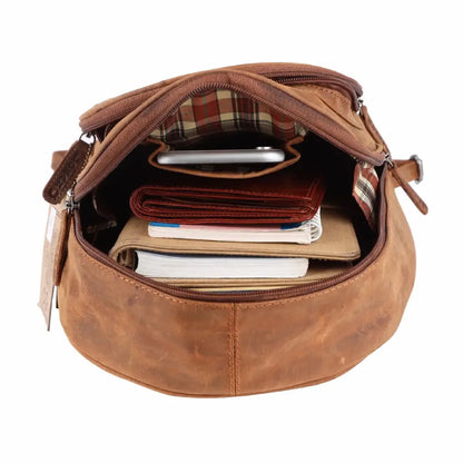 Leder Rucksack Laptop-Tasche Retro Segeltuch Vintage Daypack Lozano