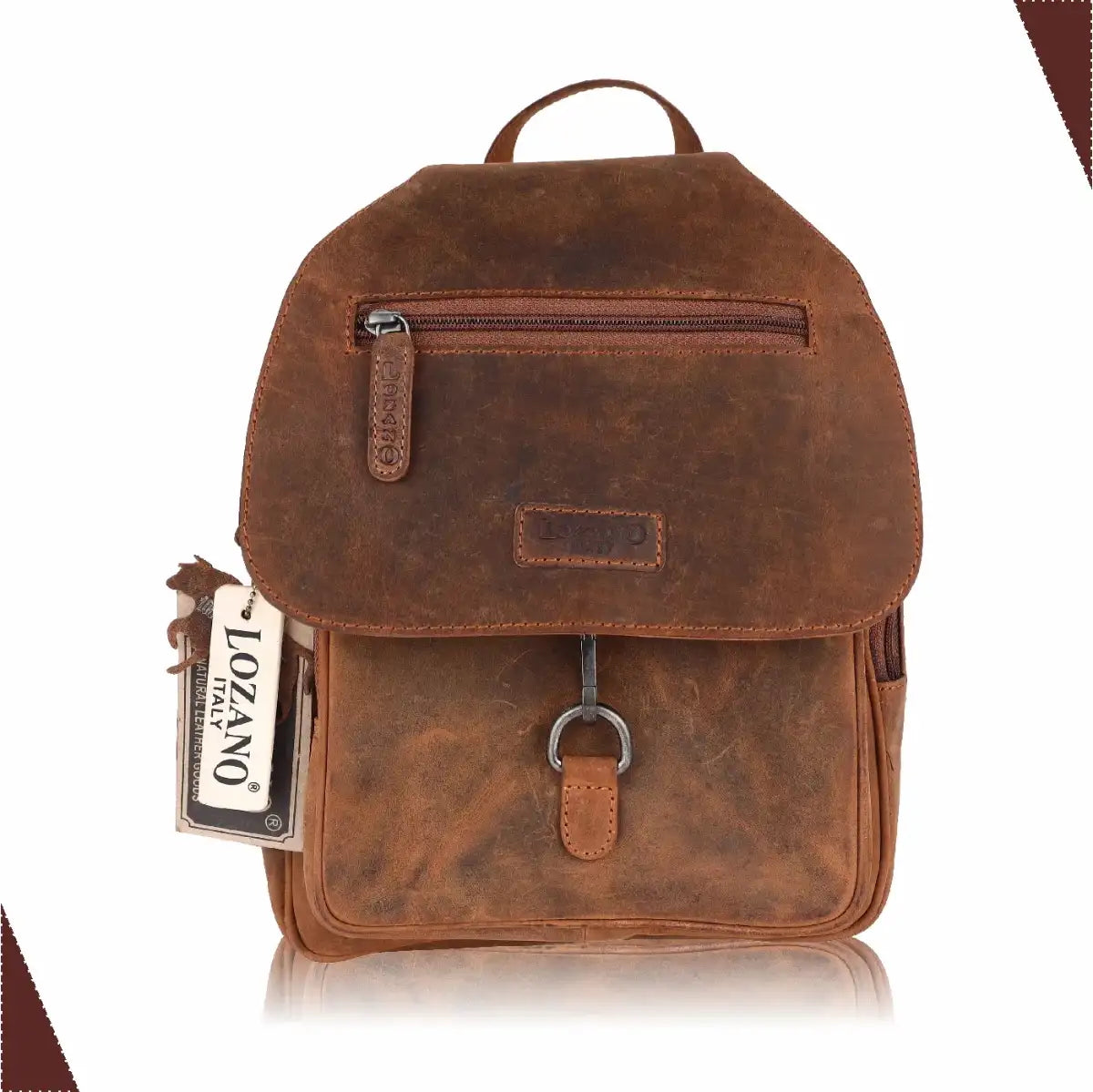 Leder Rucksack Laptop-Tasche Retro Segeltuch Vintage Daypack Lozano