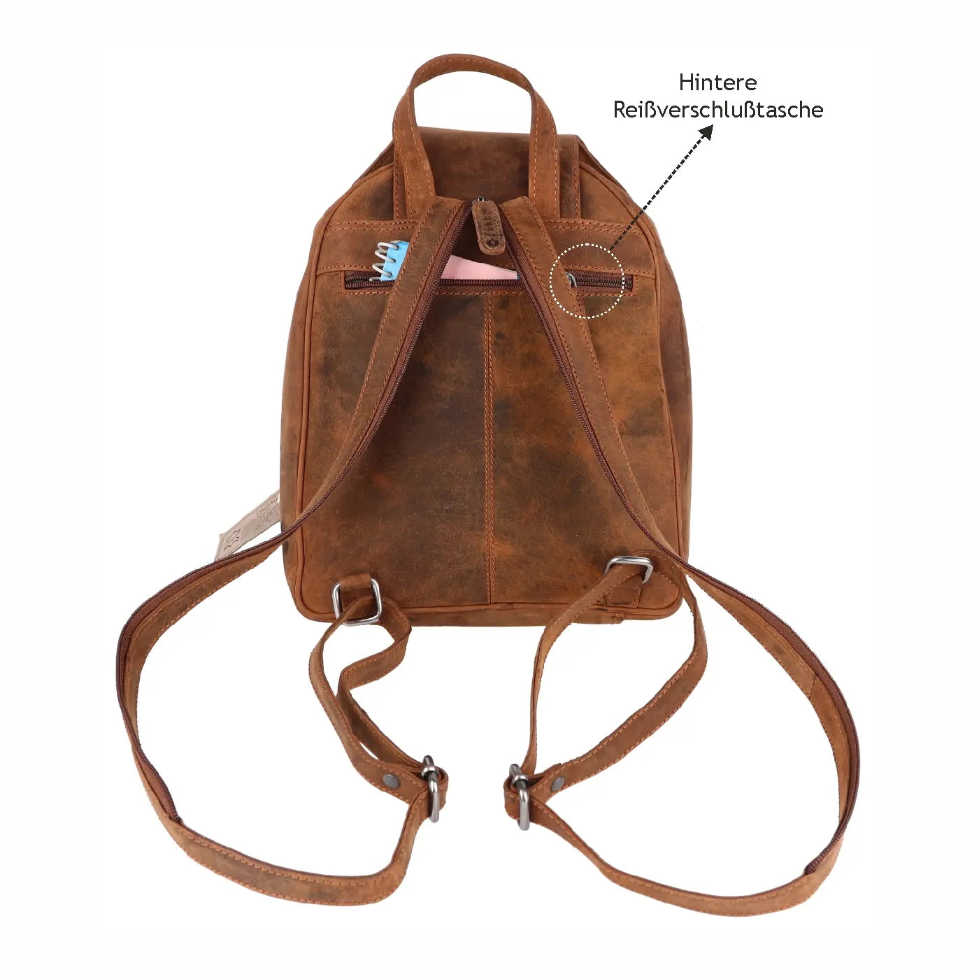 Leder Rucksack Laptop-Tasche Retro Segeltuch Vintage Daypack Lozano