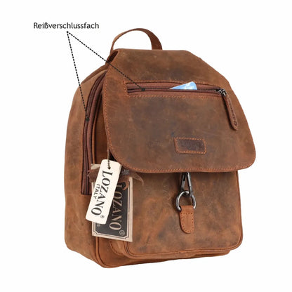 Leder Rucksack Laptop-Tasche Retro Segeltuch Vintage Daypack Lozano