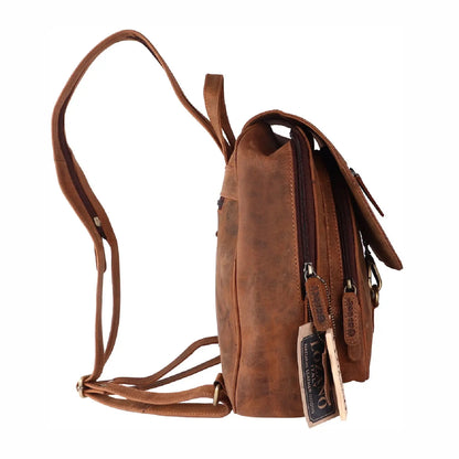 Leder Rucksack Laptop-Tasche Retro Segeltuch Vintage Daypack Lozano
