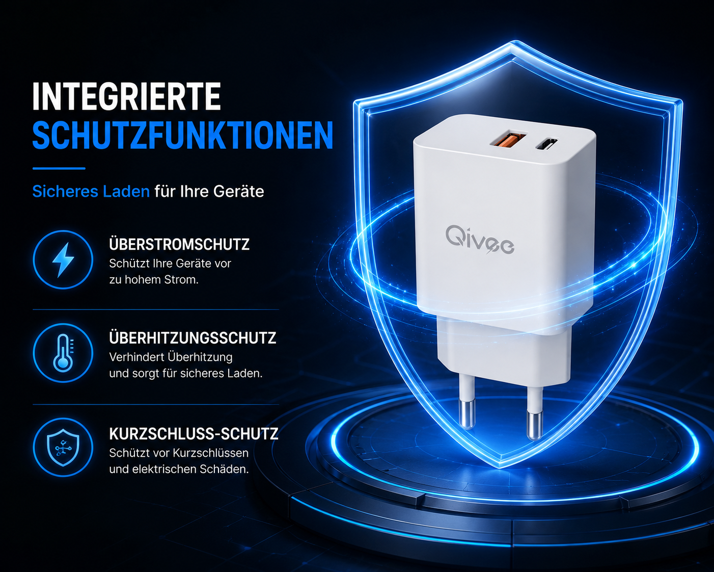 Schnell Ladegerät 25W USB-C Netzteil Adapter Stecker für Samsung Iphone Handy
