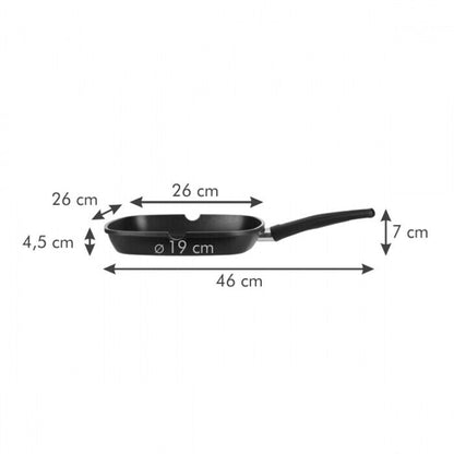 TESCOMA Grillpfanne Antihaft Steak-Bratpfanne Pfanne Gemüsepfanne Ø 26 cm