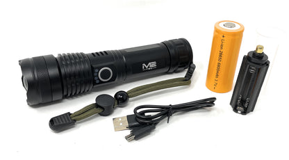 LED Taschenlampe Polizei Lampe 1000 m Leuchtweite Taktische USB Wiederaufladbar
