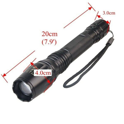 LED Taschenlampe Polizei Lampe 1000m Leuchtweite Taktische USB Wiederaufladbar