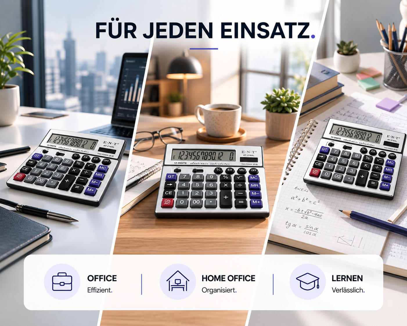 Taschenrechner Solar Tischrechner Big Display Rechenmaschine Rechner Bürorechner