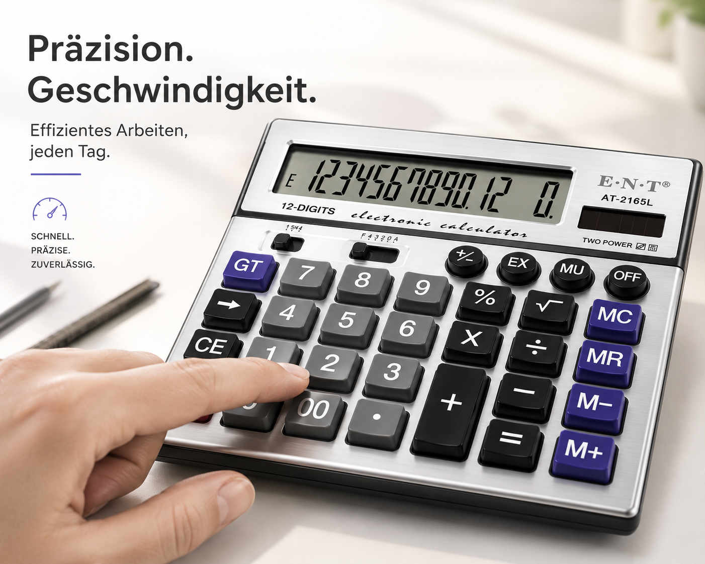 Taschenrechner Solar Tischrechner Big Display Rechenmaschine Rechner Bürorechner