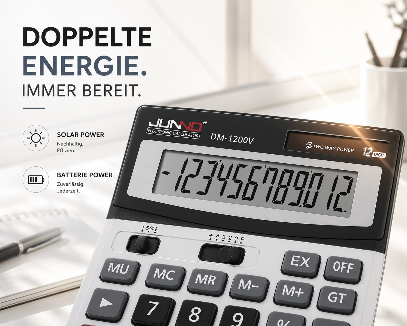 Taschenrechner Solar Tischrechner Big Display Rechenmaschine Rechner Bürorechner