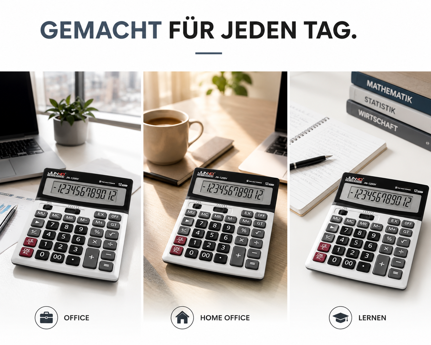 Taschenrechner Solar Tischrechner Big Display Rechenmaschine Rechner Bürorechner