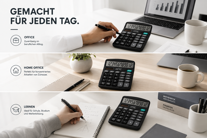 Taschenrechner Solar Tischrechner Big Display Rechenmaschine Rechner Bürorechner
