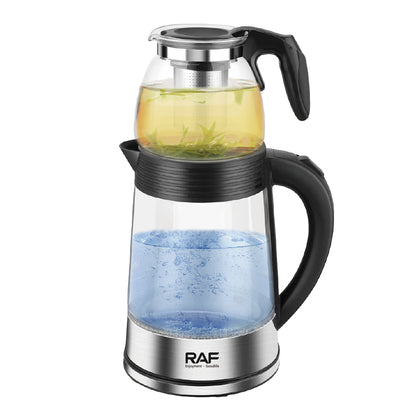 Teekocher elektrische Teemaschine Wasserkocher Teekanne Caydanlik Edelstahl 2,2L