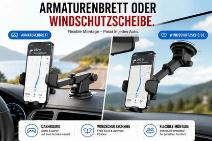 Universal Halter Autohalterung Armaturenbrett Handy KFZ Smartphone Cockpit Navi